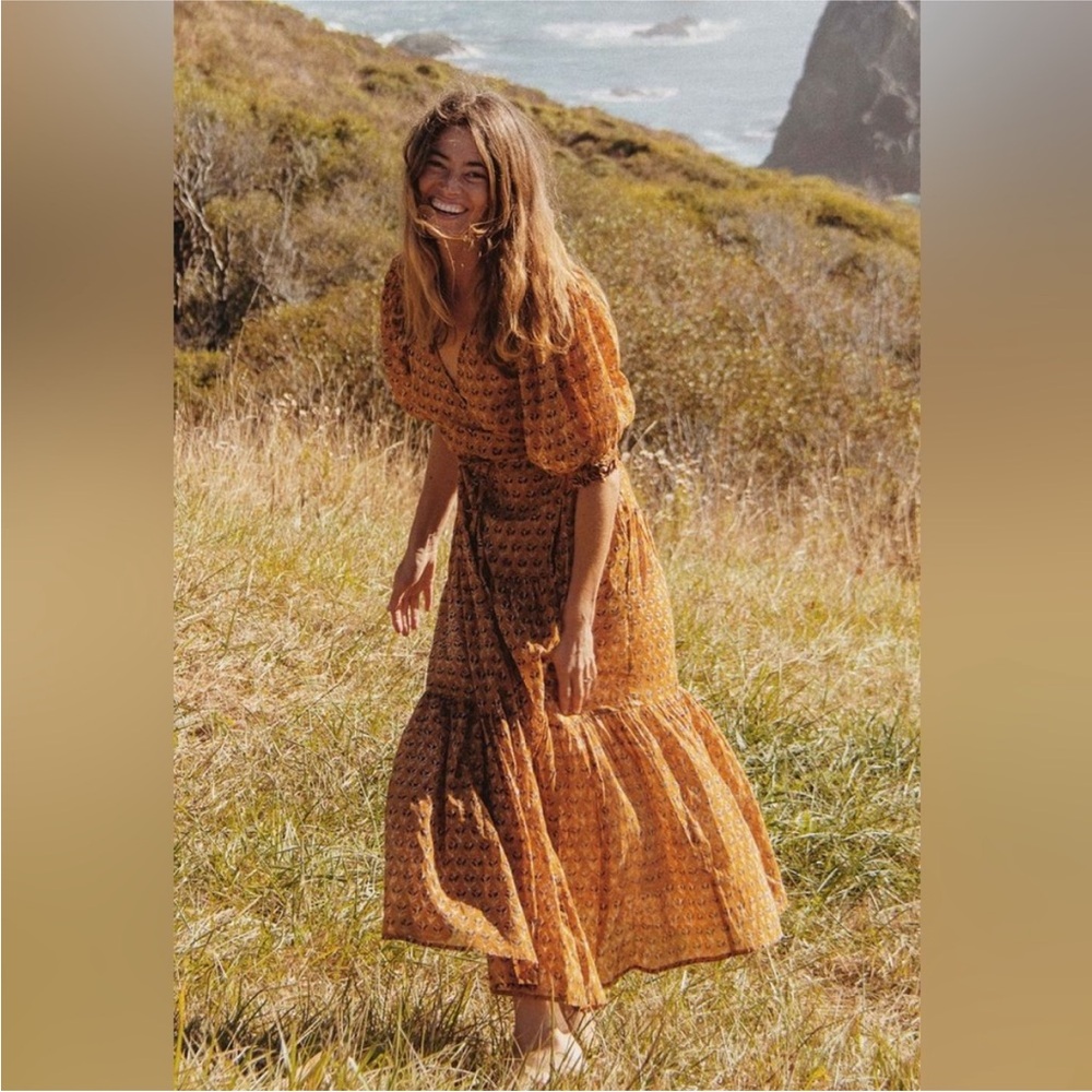Daughters Of India Zuri Wrap Dress In Autumn New — image 8 of 8